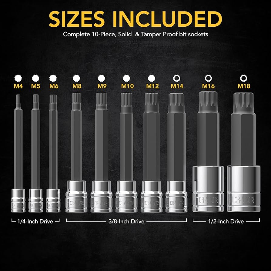 son様⭐︎ Amazon.com: LEXIVON XZN Triple Square Spline Bit Socket Set